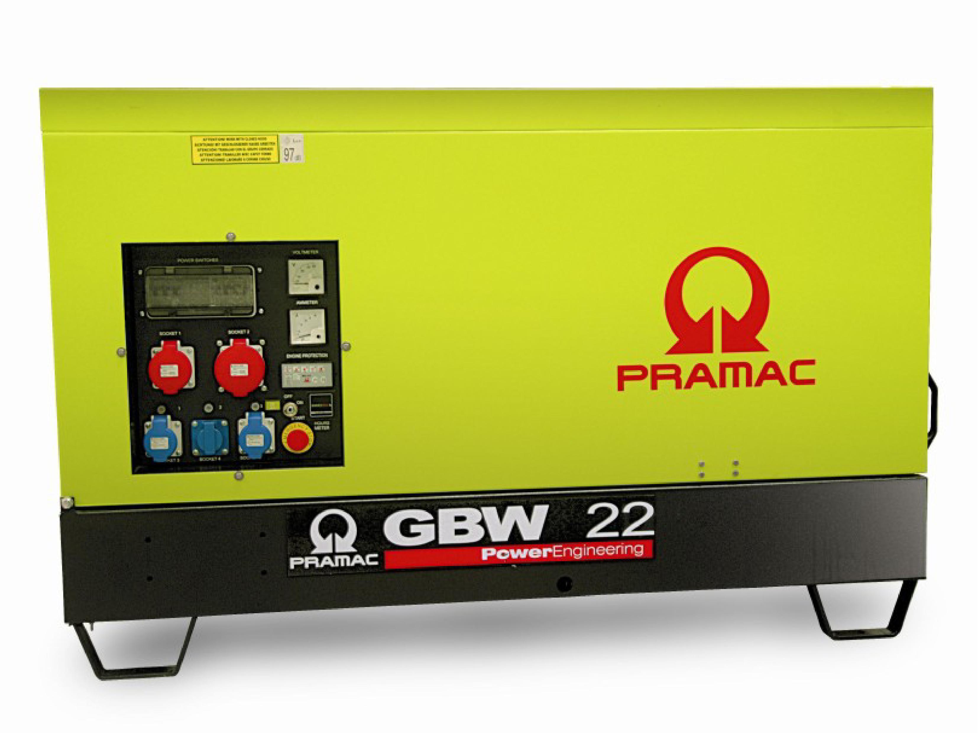 Дизельный генератор (электростанция) PRAMAC GBW22Y (в кожухе)